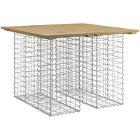 vidaXL Banc de jardin en gabions 100x102x72 cm Bois de pin imprégné