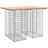 vidaXL Banc de jardin en gabions 100x70x72 cm bois massif douglas