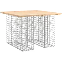 vidaXL Banc de jardin en gabions 100x102x72 cm Pin massif
