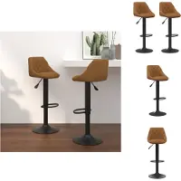 vidaXL Tabouret de bar 2 pcs velours brun - Tabouret de bar