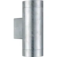 Nordlux Tin Maxi cylindre mural bidirectionnel pour maison IP54, Variante : Ø 75 x 190 x 125 mm, acier galvanisé