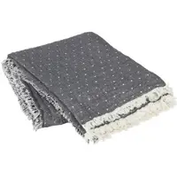 Broste Copenhagen Plaids, jetés PAULA - Bleu - 130x180 cm