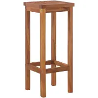 The Living Store Tabouret de bar 2 pcs. Bois massif d'acacia