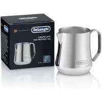 De'Longhi Pot à mousse de lait en acier inoxydable poli DLSC069 (1 paquet)