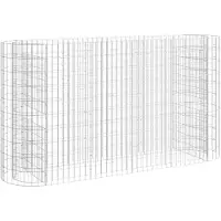 vidaXL Gabion haut-plateau Fer galvanisé 190x50x100 cm