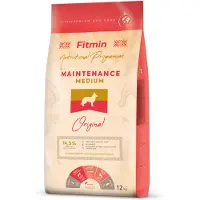 Fitmin dog medium maintenance - viande de volaille pour chiens adultes de race moyenne modérément actifs - 12 kg
