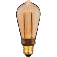Nordlux Retro Ampoule LED or graduable 2,3 W et 3,5 W 1800 K, Variante : Ø 64 x 142 mm, 3,5 W, 120 lm, 1800 K, or