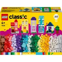 LEGO Classic Creative Houses, jeu de construction de maisons en briques colorées avec accessoires, jouet créatif pour les filles et les garçons, idée cadeau d'anniversaire pour les 4 ans 11035