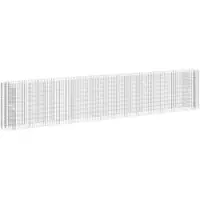 vidaXL Lit surélevé à gabion Fer galvanisé 540x50x100 cm