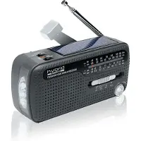 Muse MH07DS Radio portable avec alimentation par cellules solaires et manivelle