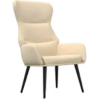 vidaXL Fauteuil relax Tissu Crème