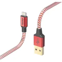 Hama Câble Usb-a Vers Lightning Reflective 1.5 M Rouge (201554)
