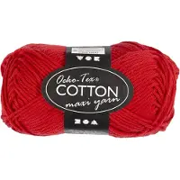 Creativ Company Fil de coton Afm 8/8 L : 80-85 M Rouge foncé - 50gr.