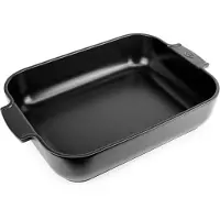 Peugeot Plat à Four Peugeot Rectangulaire Céramique Satin Black 40 cm