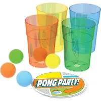 Goliath Pong Party - Jeu d'action - Jeu de fête - Tirez sur les balles avec la technologie unique de la coupe Pong - Terminez 50 tâches et gagnez !