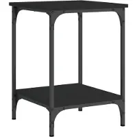 vidaXL Table basse noire 40x40x55 cm bois composite