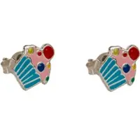 Out of the blue Boucles d'oreilles en argent 925 sterling, CupCake, (Argent sterling 925)