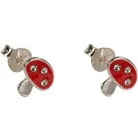 Out of the blue Boucles d'oreilles en argent 925 sterling, champignon, (Argent sterling 925)