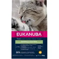 Eukanuba Adult Hairball Control - pour chats adultes pour réduire la formation de boules de poils - 10 kg
