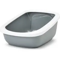 Savic Aseo XXL - Bac à litière pour chat - gris clair/blanc