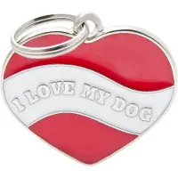 My Family MyFa tegn charms, coeur I love my dog