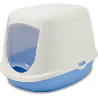 Savic Maison de toilette Savic Duchesse pour chat - bleu / blanc