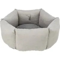 Trixie Lit LENI rond avec bord haut, ø 55 cm, sable/gris