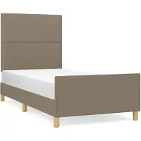 vidaXL Cadre de lit sans matelas Taupe 90x190 cm Tissu