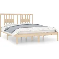 vidaXL Lit en bois massif pin 160x200 cm