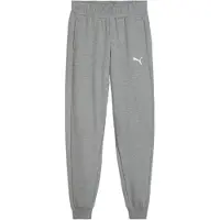 Puma Pantalon de sport gris chiné / blanc