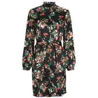 Vero Moda Robe courte VMCANA L/S ABK SHIRT DRESS WVN BTQ femmes - Noir - EU M