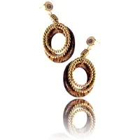 Time Force Boucles d'oreilles - - TS5123PLE - Acier - Marron/Or - Femme