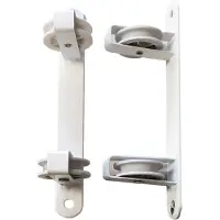 Generique Porte-vêtements Mural Basic Avec 2 Poulies Blanc 25x5x5cm.