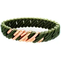 The-rubz Bracelet - - RBZ100227 - Vert et Or - Acier Inoxydable - Silicone