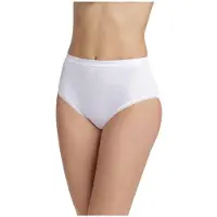 Dim Lot De 2 Slips Blancs Femme Pur Coton Taille Haute