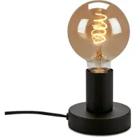 Briloner - Lampe de table avec interrupteur à câble, aspect rétro, douille E27, vintage, lampe de chevet, lampe de salon à poser, 10 x 9 cm, noir