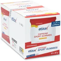Etixx Sport Caffeine Energy Gummies Box Cola 30g 12 Units Blanc