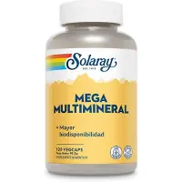 Solaray Mega Multi Mineral Capsules 120 Units Blanc