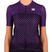 Sportful Checkmate Short Sleeve Jersey Violet XS Femme