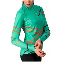 Castelli Diagonal Fz Long Sleeve Jersey Vert S Femme