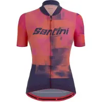 Santini Forza Short Sleeve Jersey Rouge,Violet L Femme
