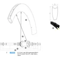 Mavic Comete Pro Carbon Disc Tdf Left Spokes 12 Units Noir 256 mm