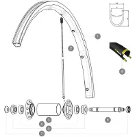 Mavic Ksyrium Pro Exalith 17c Front Rim Noir 700 - 28´´