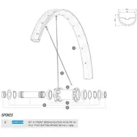Mavic Deemax Elite/e-xa Elite 27.5 2019 Front Spokes 14 Units Noir 282 mm