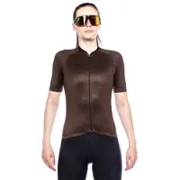 Bioracer Vesper Metalix Short Sleeve Jersey Marron XS Femme