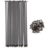 Bsd Butted Spokes 40 Units Noir 186 mm