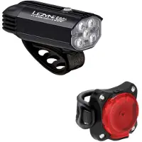 Lezyne Fusion Drive 500+ / Zecto Drive 200+ Light Set Argenté 500 / 200 Lumens