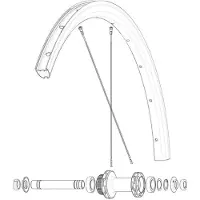 Mavic Ksyrium 30 Disc Rayons 12 unités Argent 287 mm Argent 287 mm