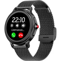 Cool Metal Silicone Dover Smartwatch Noir