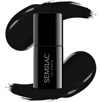 Semilac Vernis gel UV hybride noir et blanc couleur 031 Black Diamond 7 ml